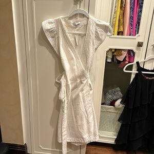 Madewell Ruffle-Sleeve Wrap Mini Dress NWT